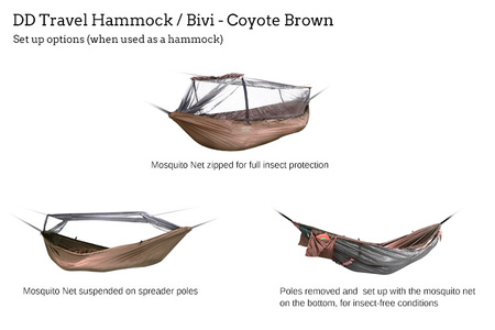 Hamak DD Hammocks Travel Bivi - Coyot Brown