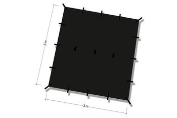 Płachta biwakowa - Tarp 3x3 - DD Hammocks - Jet Black