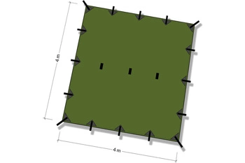 Płachta biwakowa - Tarp 4x4 - DD Hammocks - Olive