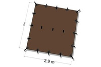 Płachta biwakowa - Tarp Superlight 3x2.9 - DD Hammocks - Coyot Brown
