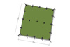 Płachta biwakowa - Tarp 4x4 - DD Hammocks - Forest Green